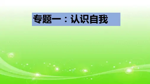 专题一  认识自我