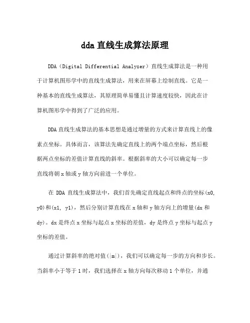 dda直线生成算法原理