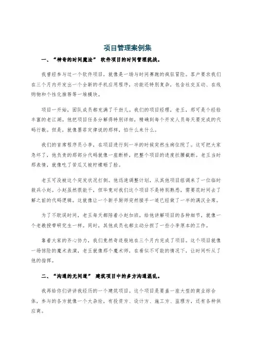 项目管理案例集