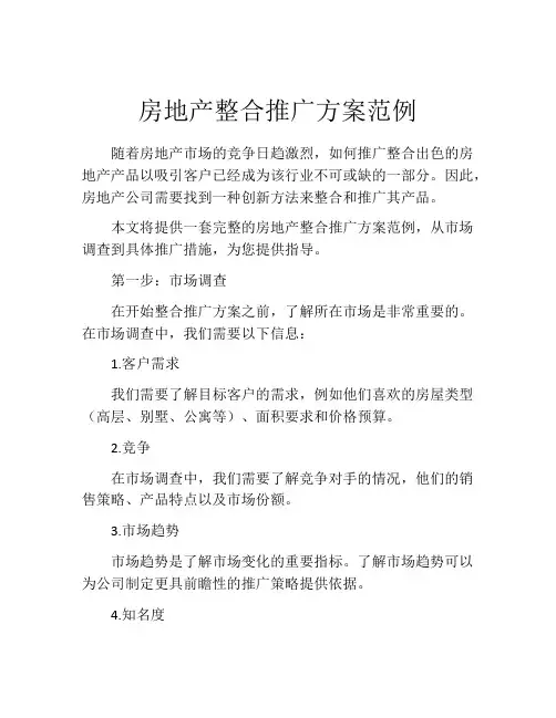 房地产整合推广方案范例