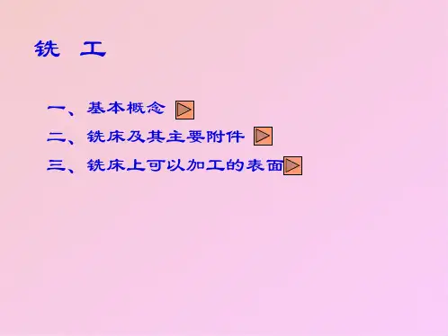 工程训练 铣工教学(共33张PPT)