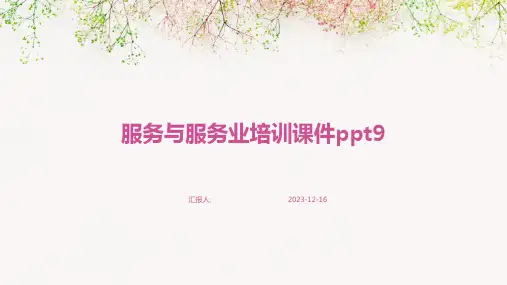 2023服务与服务业培训教案ppt标准课件ppt9
