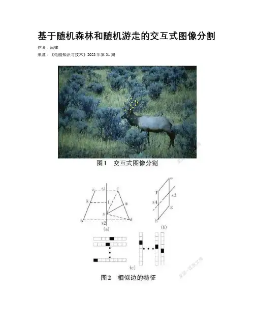 基于随机森林和随机游走的交互式图像分割