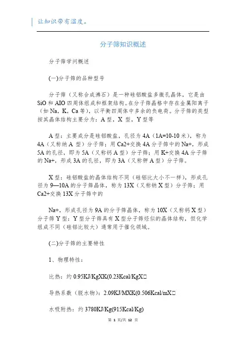 分子筛知识概述_1
