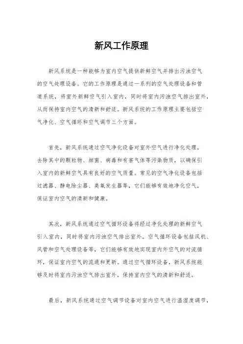 新风工作原理