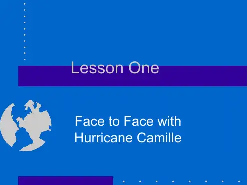 课件高级英语第一册face to face with hurricane2教案