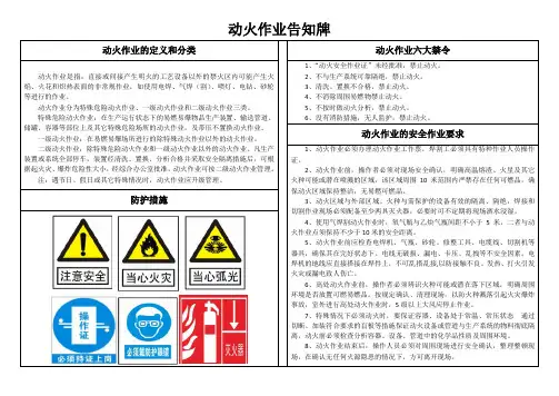 高危作业危险告知牌