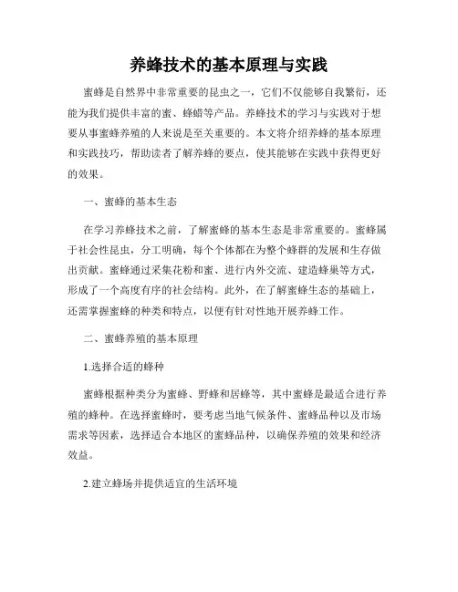 养蜂技术的基本原理与实践