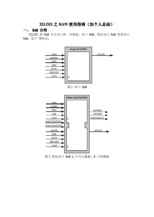 XILINX之RAM使用指南(加个人总结)