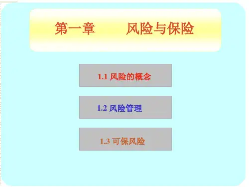 保险学完整版ppt课件全套教程最全合集全文