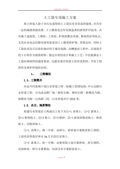 土工袋施工方案