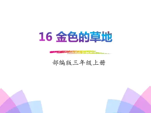 部编版三年级上册语文《金色的草地》说课教学课件