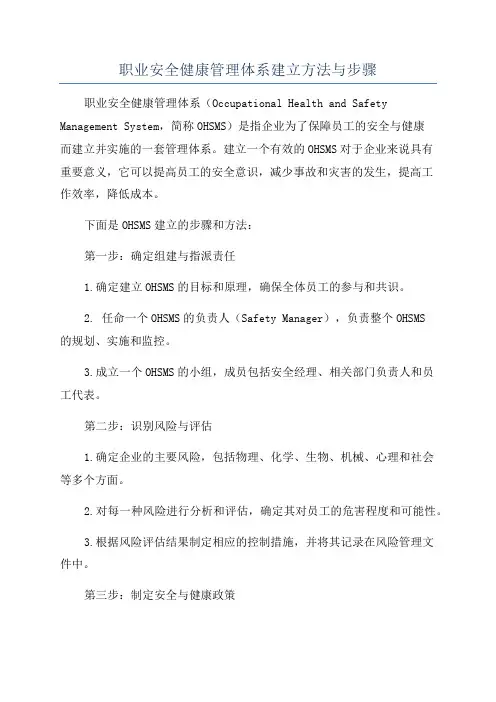 职业安全健康管理体系建立方法与步骤