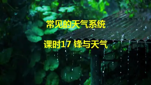 2024年新高考地理二轮复习课件锋与天气