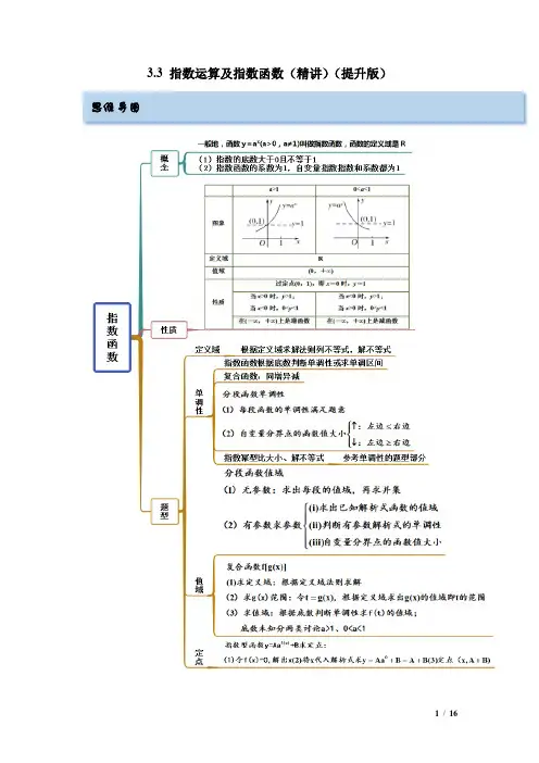 指数运算及指数函数(精讲)(提升版)(解析版)2023年高考数学一轮复习
