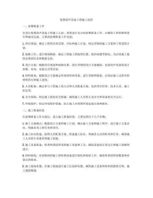 低频消声设备工程施工流程