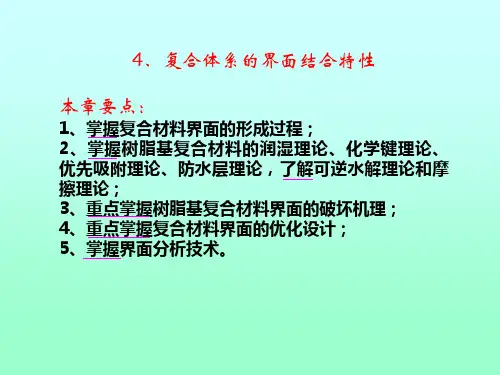第4章复合体系的界面结合特性