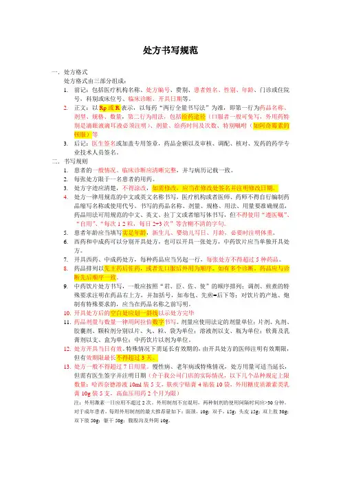 处方规范