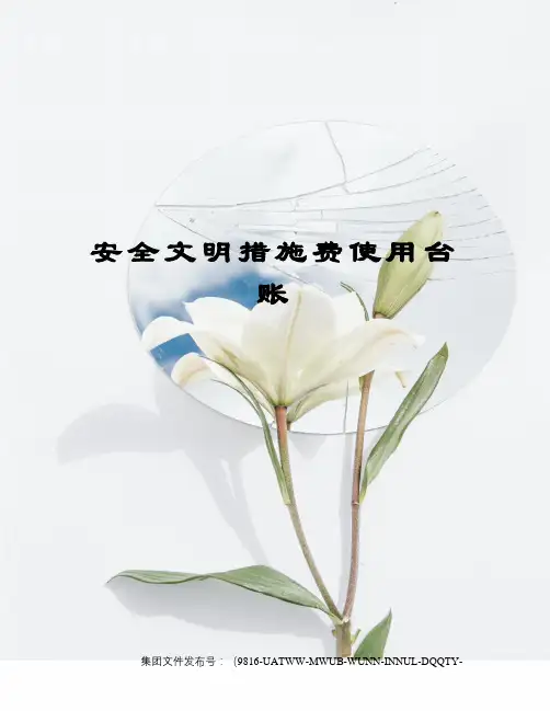 安全文明措施费使用台账
