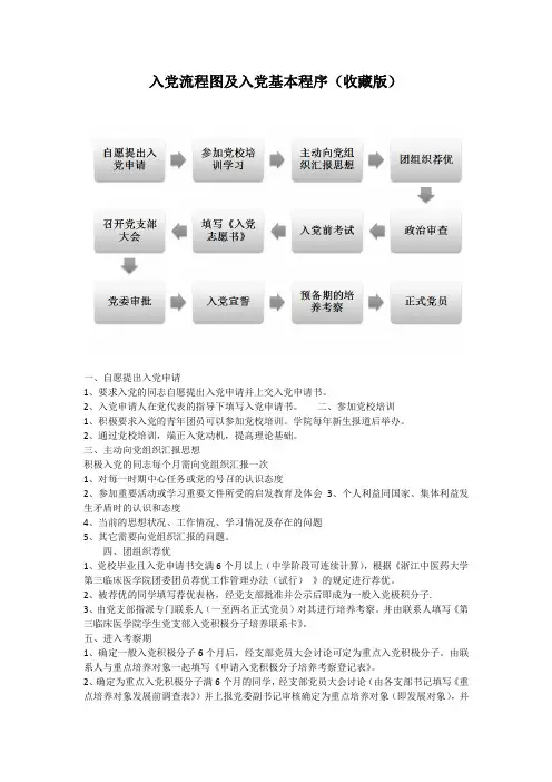 入党流程图及入党基本程序(收藏版)