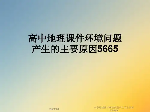 高中地理课件环境问题产生的主要原因5665