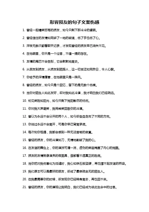 形容损友的句子文案伤感