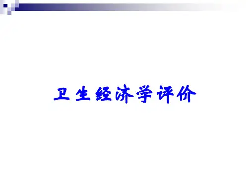 卫生经济学评价