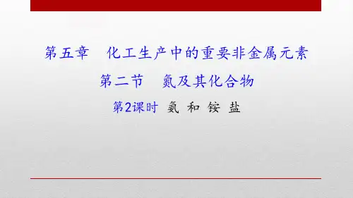 新人教版高中化学必修二《氨和铵盐》教学课件