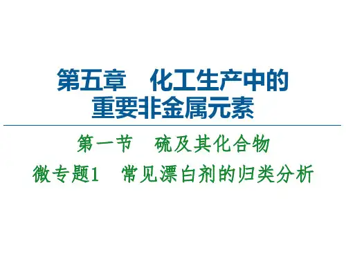 新教材人教版高中化学必修第二册课件-常见漂白剂的归类分析