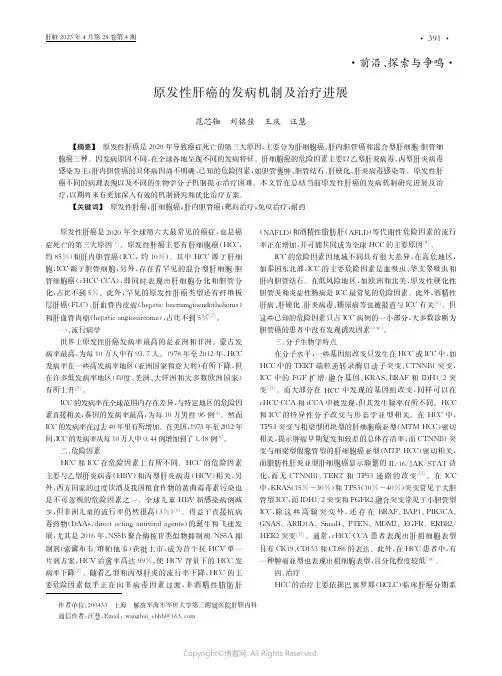 211241272_原发性肝癌的发病机制及治疗进展