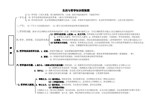 哲学生活纵向知识结构