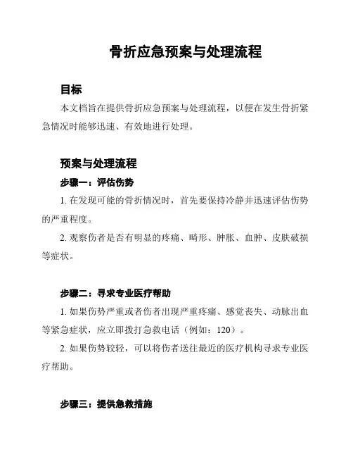骨折应急预案与处理流程
