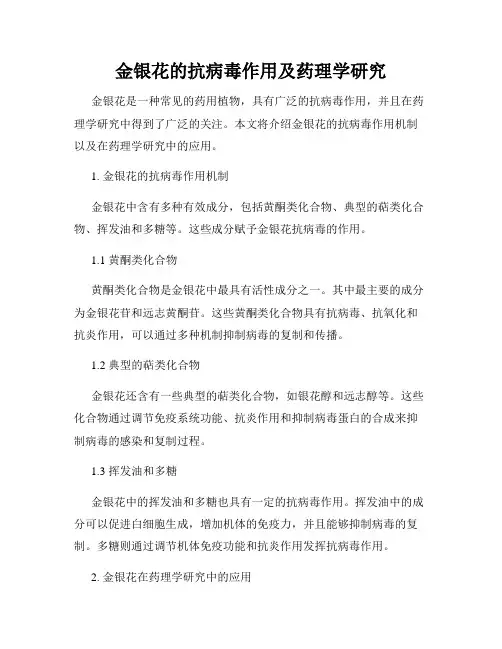 金银花的抗病毒作用及药理学研究