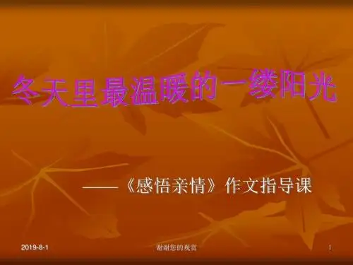 初一语文复习感悟亲情作文指导.ppt