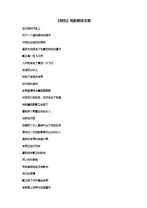 《复仇》电影解说文案