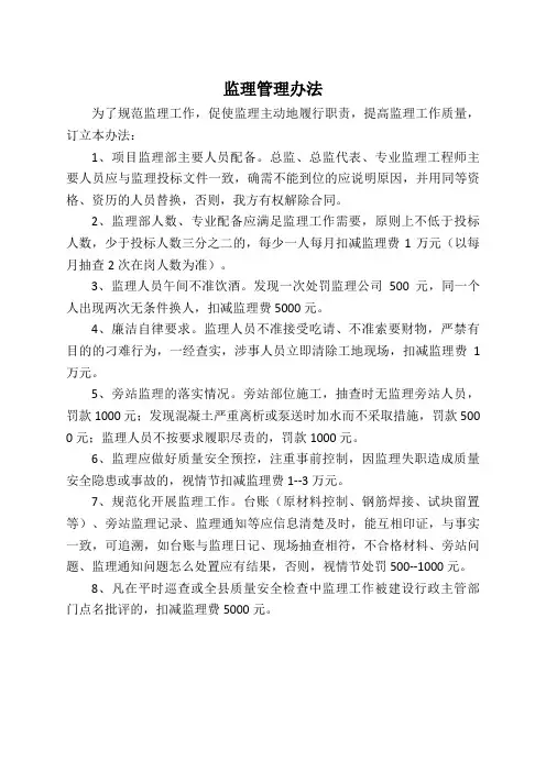 监理管理办法