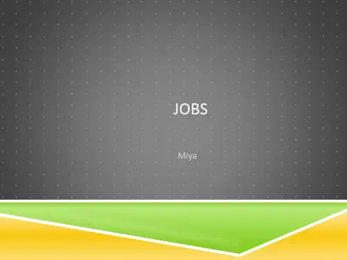 Jobs-工作职业英语角-PPT