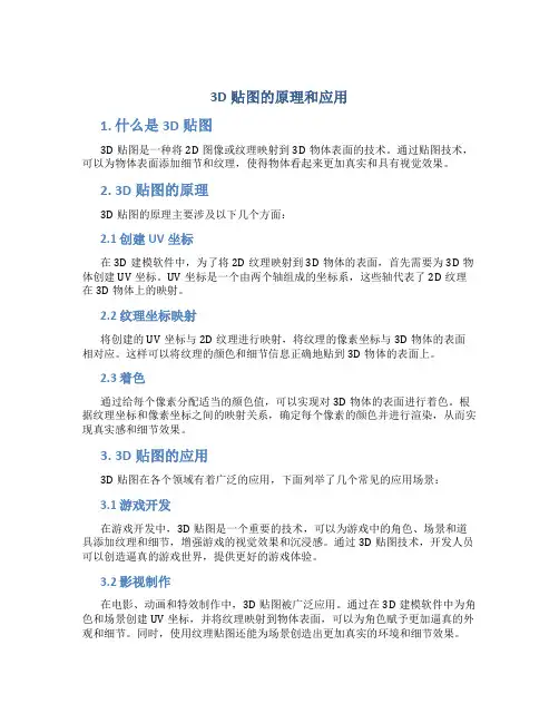 3d贴图的原理和应用