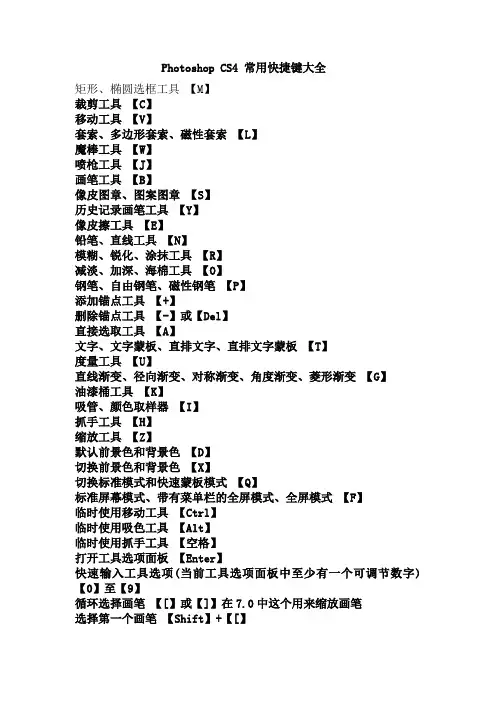Photoshop-CS4-常用快捷键大全