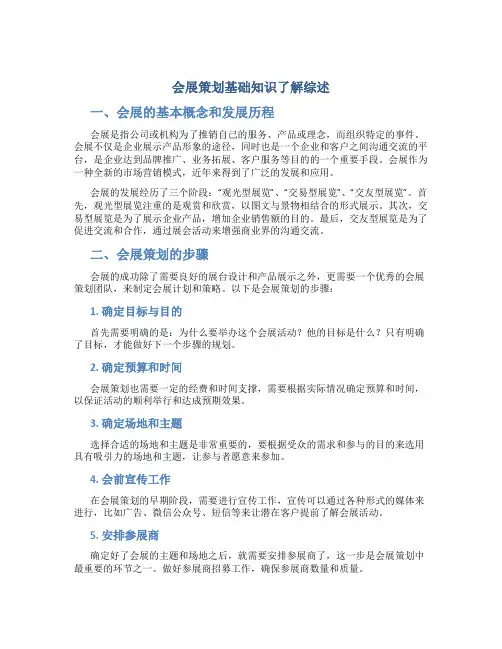 会展策划基础知识了解综述