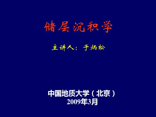 储层沉积学(碎屑岩)
