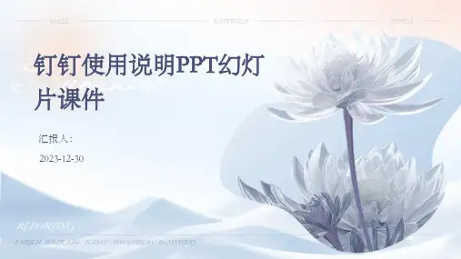 钉钉使用说明PPT幻灯片课件