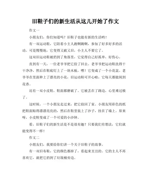 旧鞋子们的新生活从这儿开始了作文