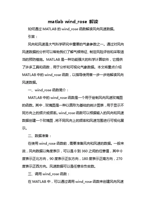 matlab wind_rose 解读