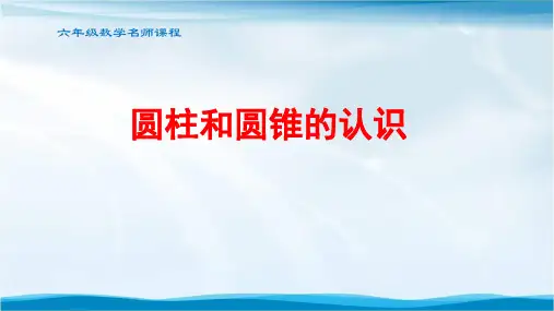 小学六年级数学圆柱和圆锥的认识课件
