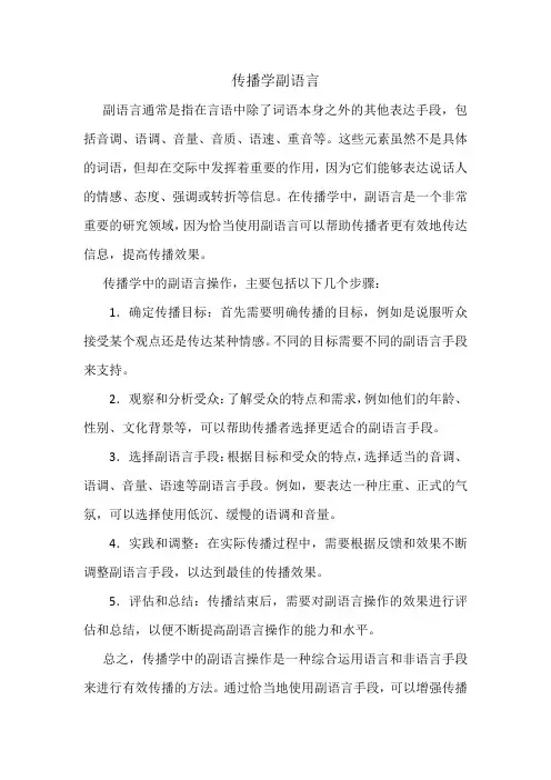 传播学副语言