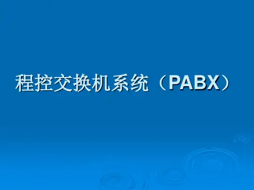 程控交换机系统(PABX).