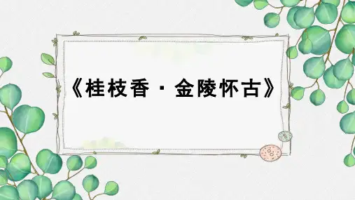 《桂枝香 金陵怀古》名师教学课件