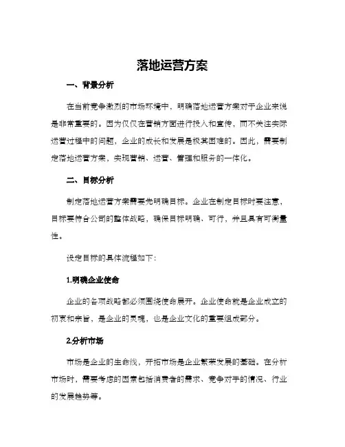 落地运营方案