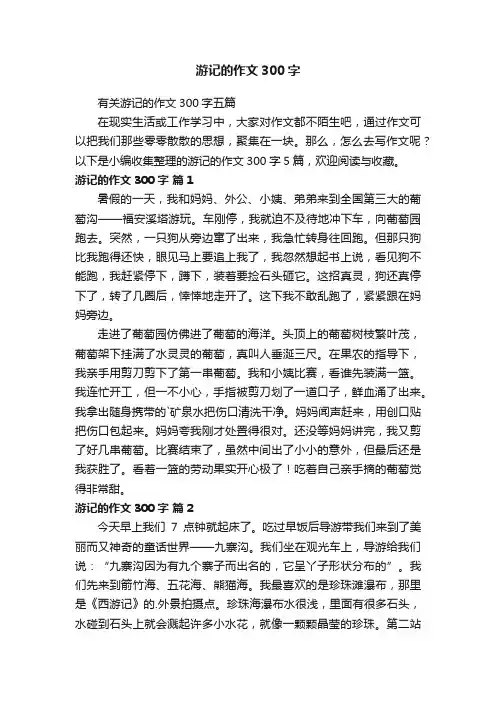 游记的作文300字